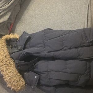 Four Pocket Puffer Jacket With Removable Hood